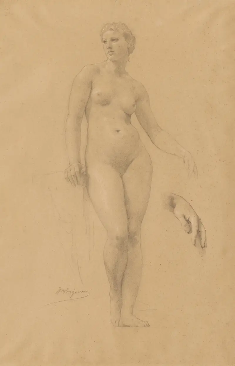 Studie av Venus för 'Apollo och muserna på Olympen' av William Bouguereau