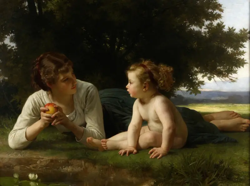 Kuszenie, William Bouguereau