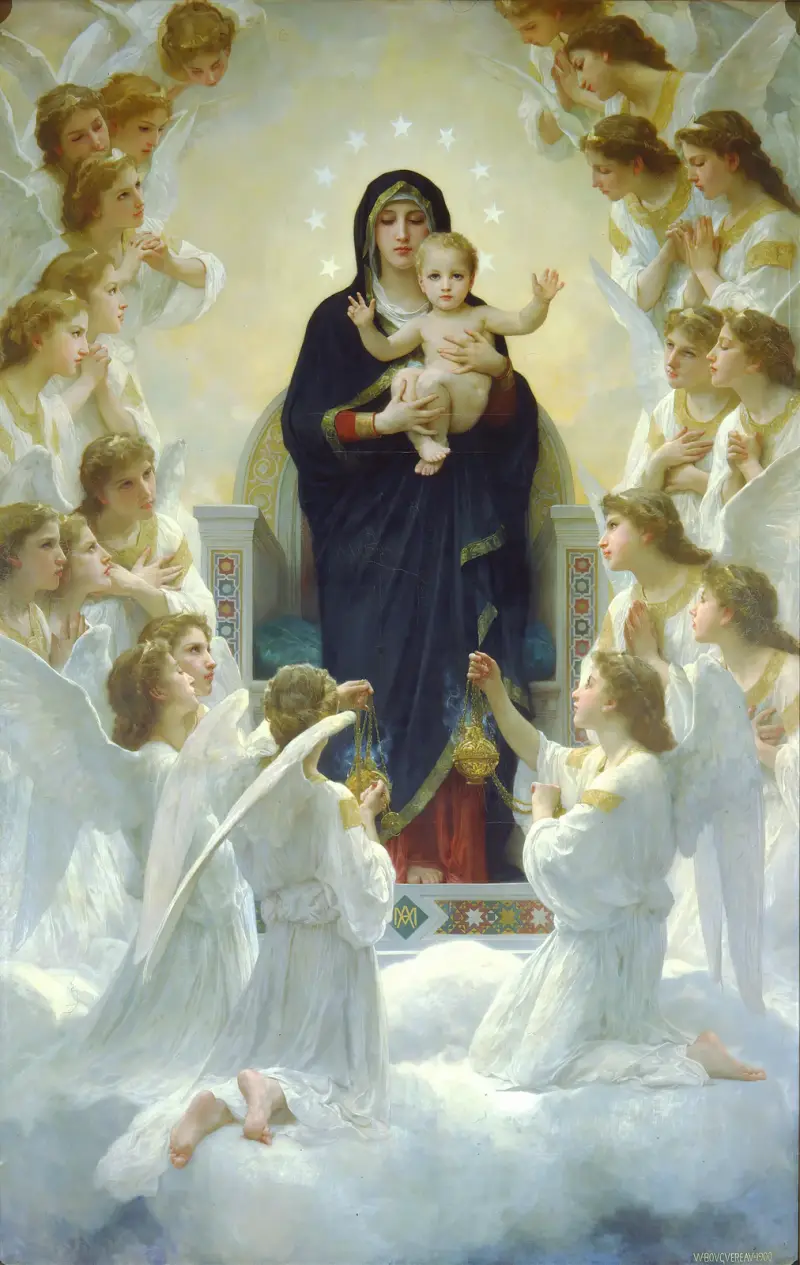 Die Jungfrau mit Engeln von William Bouguereau