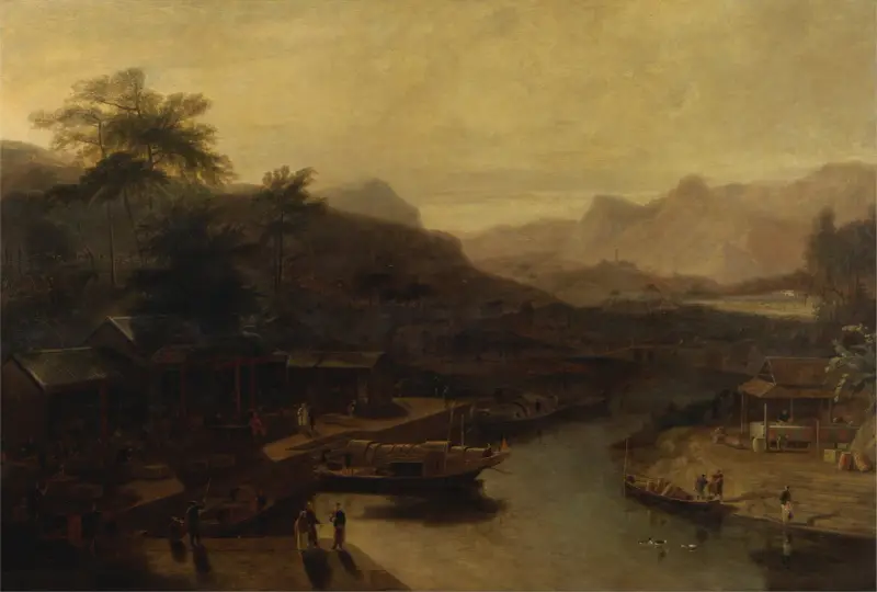 A View in China- Cultivating the Tea Plant av William Daniell