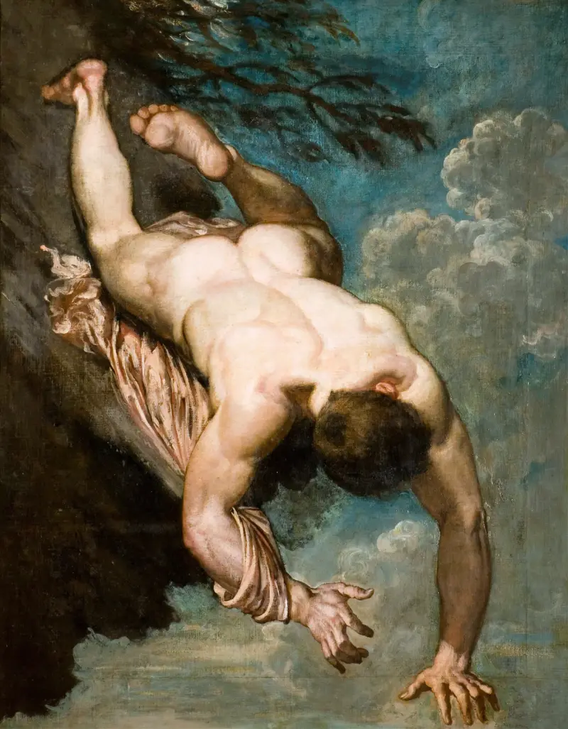 Manlius strącony ze skały, William Etty