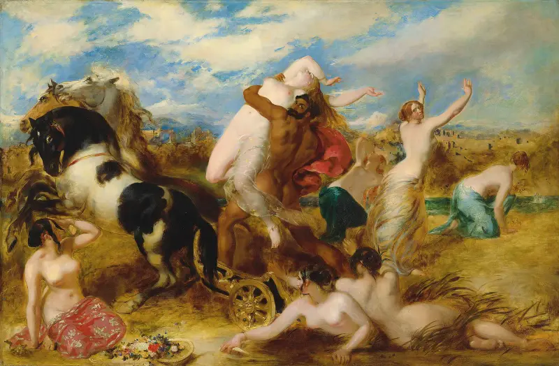 Pluto unáší Proserpinu, William Etty