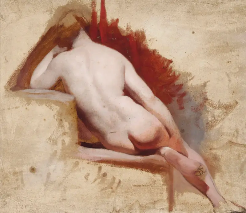 Sitzende weibliche Aktstudie von William Etty