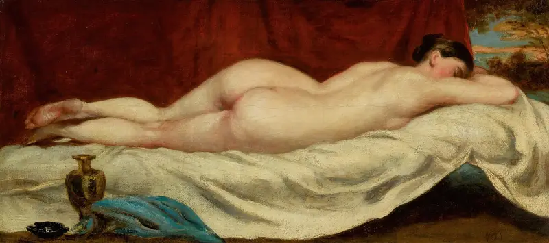 Schlafende weibliche Aktstudie von William Etty