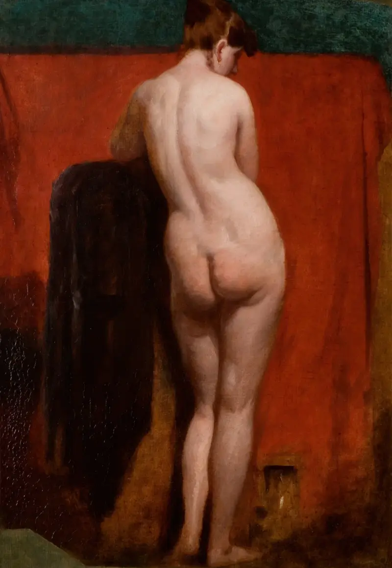 Stående kvinnlig nakenstudie av William Etty