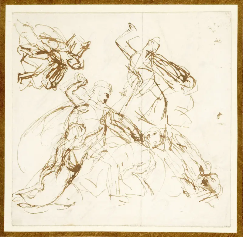 Studie till The Combat av William Etty