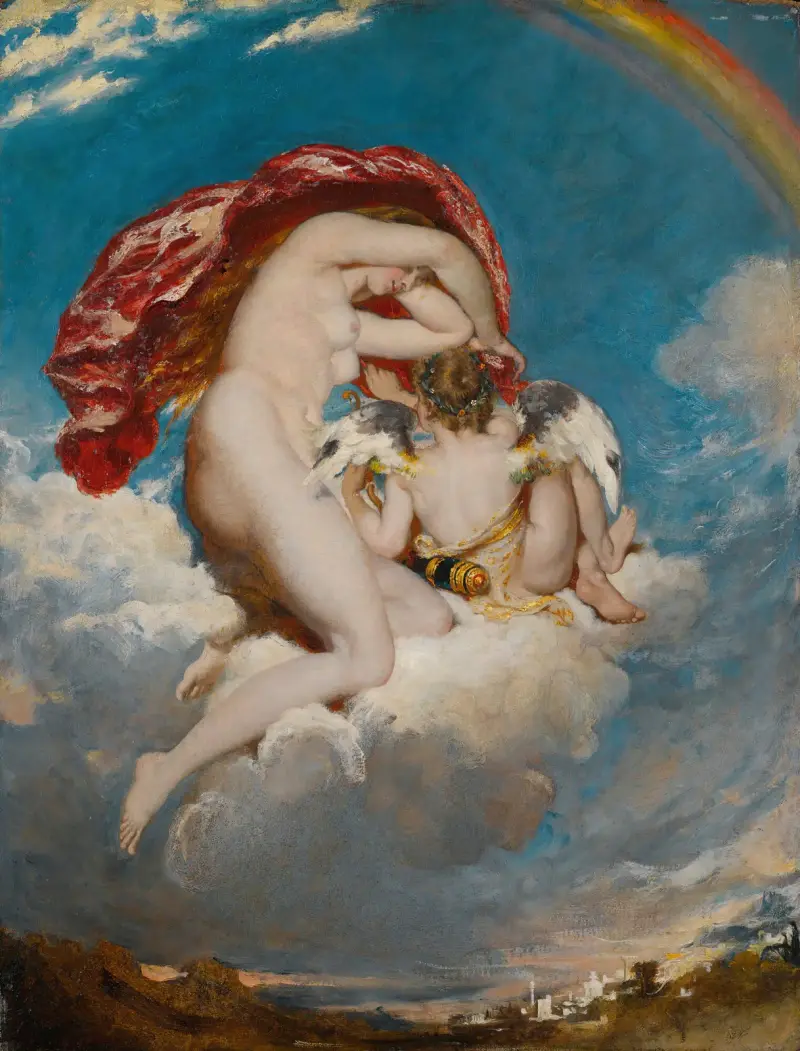 Venus und Amor herabsteigend von William Etty