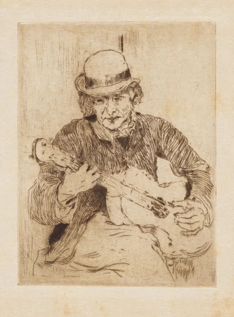 Gitaarspeler av Alfred William Finch