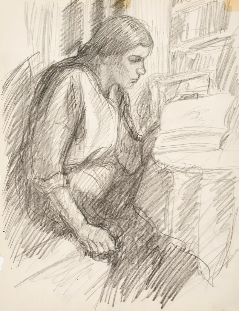 Lesende Frau von Alfred William Finch