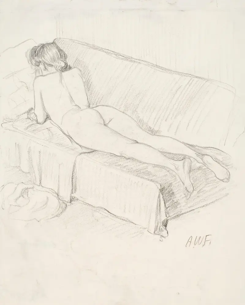 Liegendes Modell von Alfred William Finch