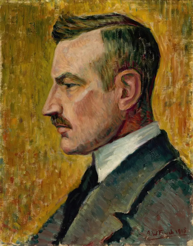 Porträtt av konstnären Magnus Enckell av Alfred William Finch