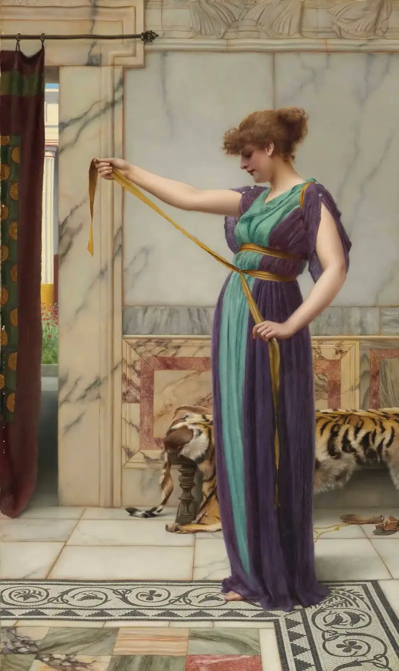 A Pompeian Lady, 1891 av John William Godward
