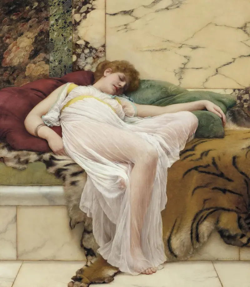 En siesta av John William Godward