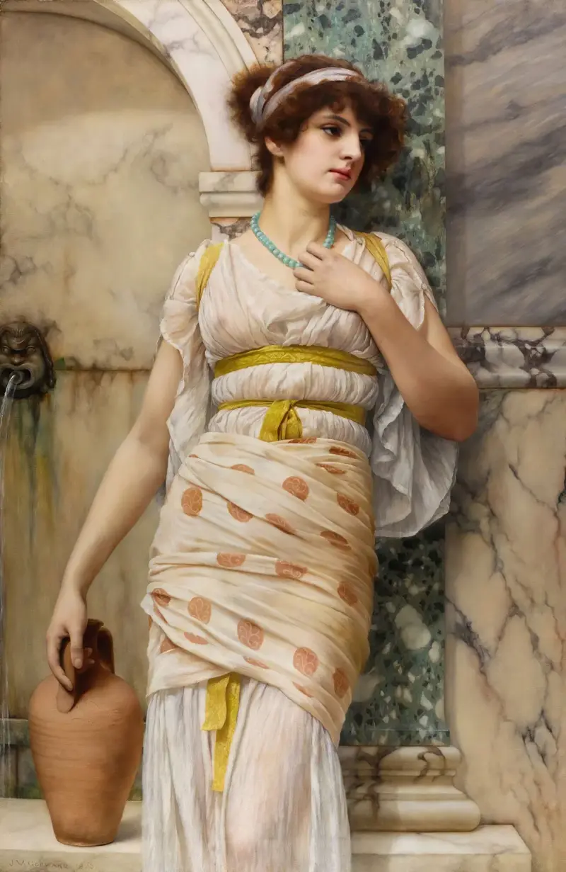 Vid fontänen av John William Godward