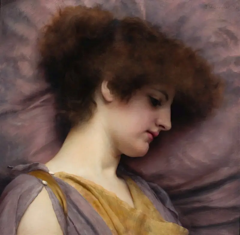 Vzdálené myšlenky, John William Godward