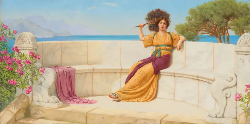 I högsommarens tid (drömmeri) av John William Godward