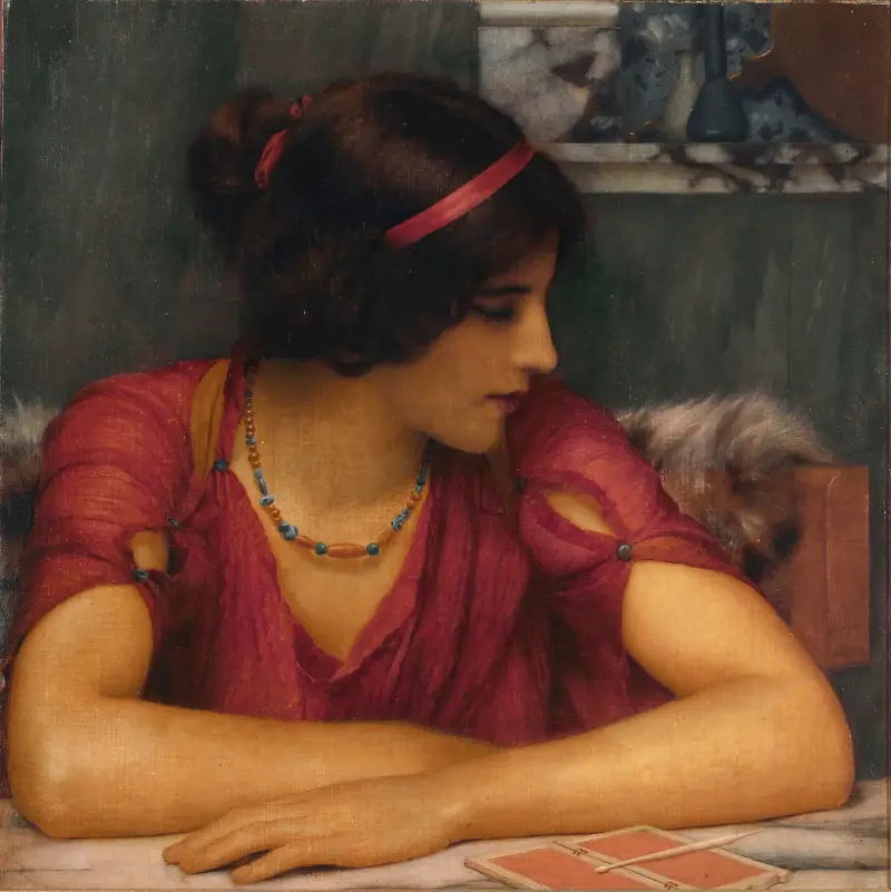 Čtení dopisu (A Classical Maiden), John William Godward