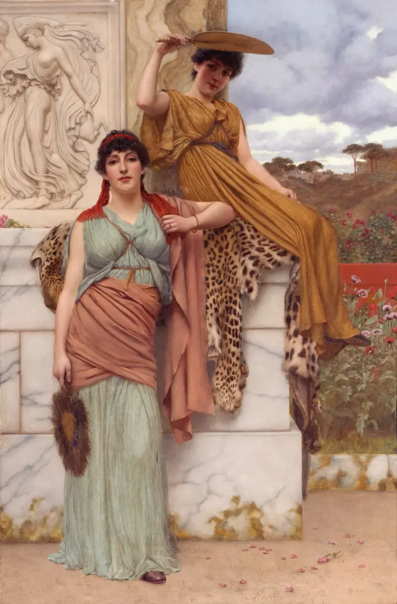 I väntan på processionen av John William Godward