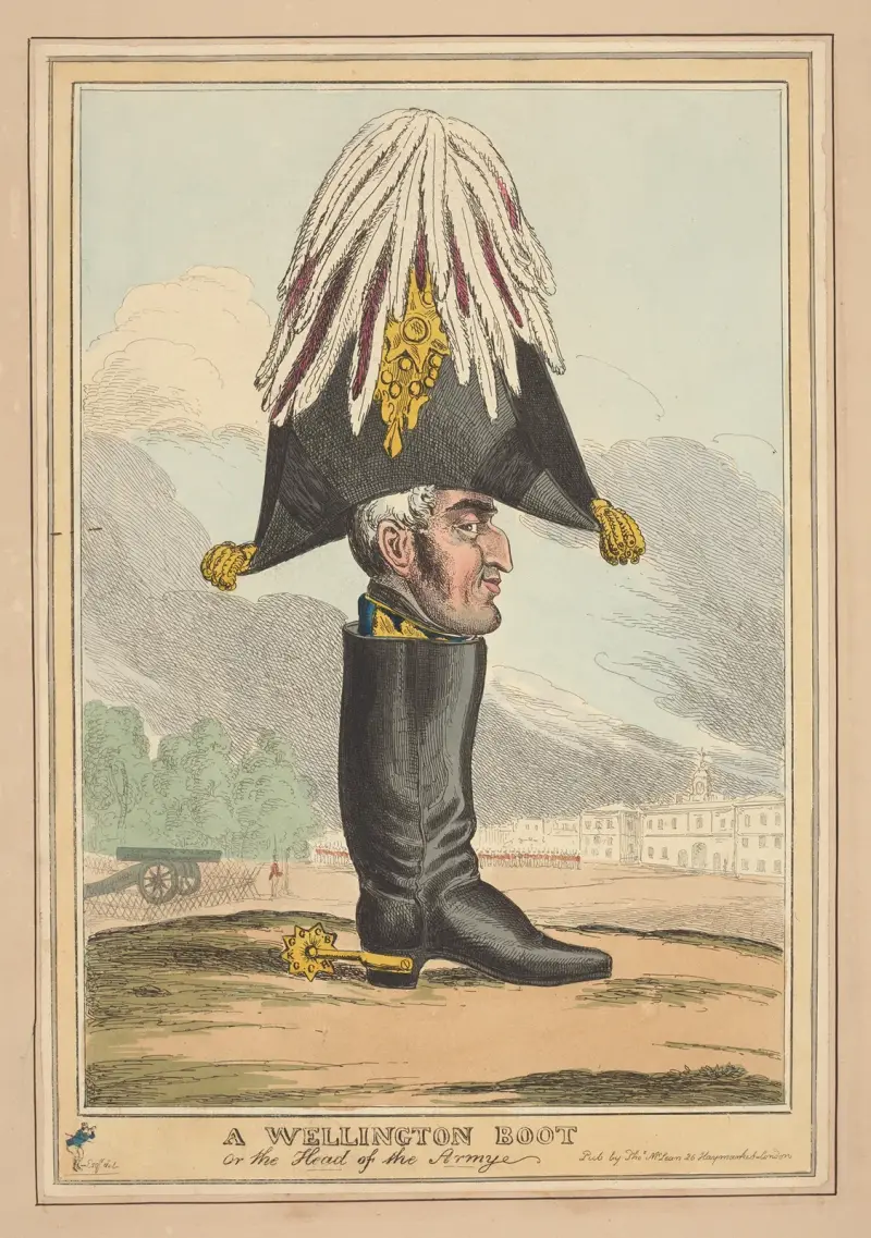 Ein Wellington-Stiefel – oder Oberbefehlshaber der Armee von William Heath