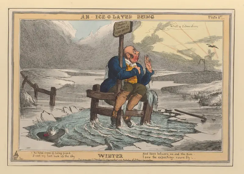 An Ice-O-Lated Being; Winter av William Heath