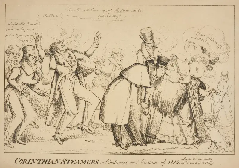 Corinthian steamers or costumes and customs of 1820. av William Heath