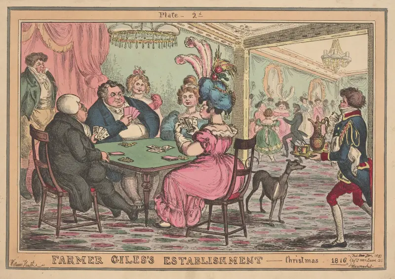 Farmer Giles’s establishment – Weihnachten 1816 von William Heath