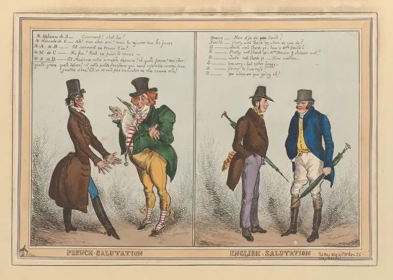 French Salutation, English Salutation av William Heath