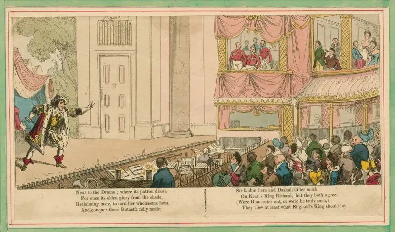 Lubin ser Edmund Kean spela Rikard III av William Heath