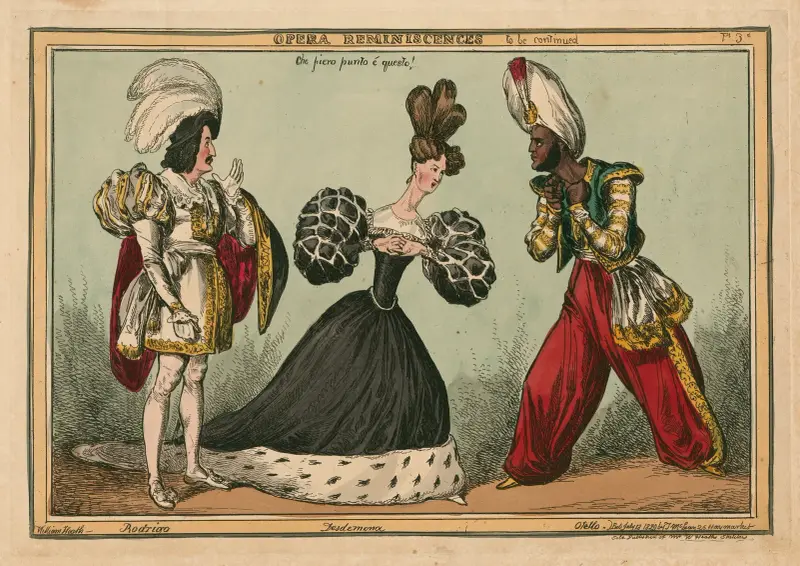 Operaminner, Che fiero punto ée questo! Rodrigo, Desdemona och Othello av William Heath