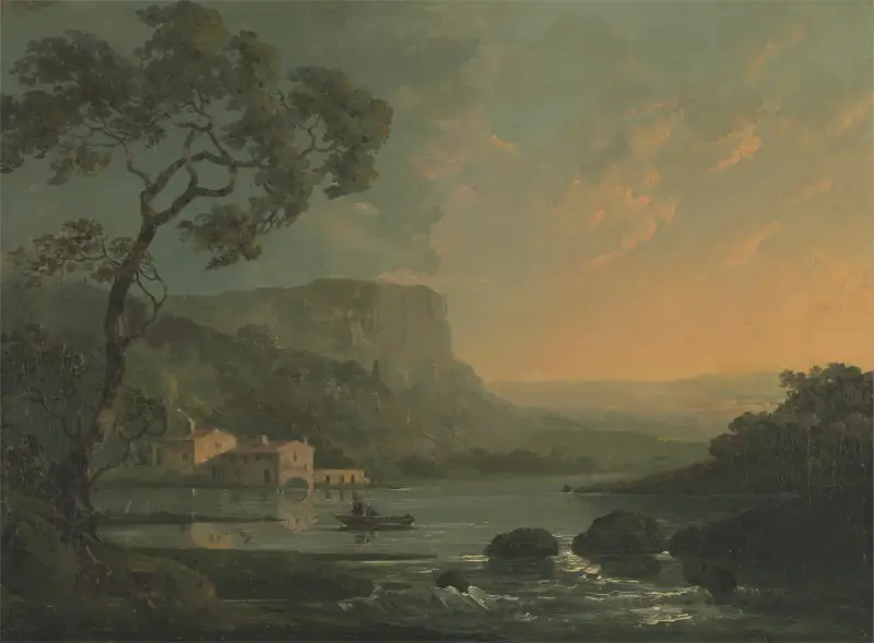 Landscape with Fishermen on a Lake av William Hodges