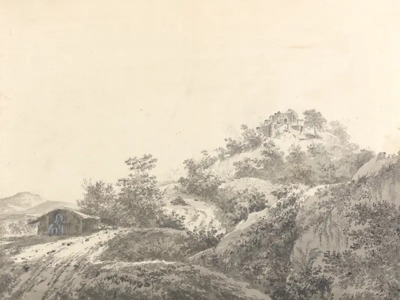 Original Drawings for Choix de Vues de L’Inde and Others Pl.06 av William Hodges