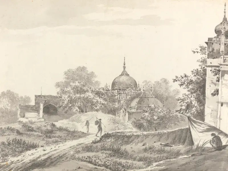 Original Drawings for Choix de Vues de L’Inde and Others Pl.13 av William Hodges