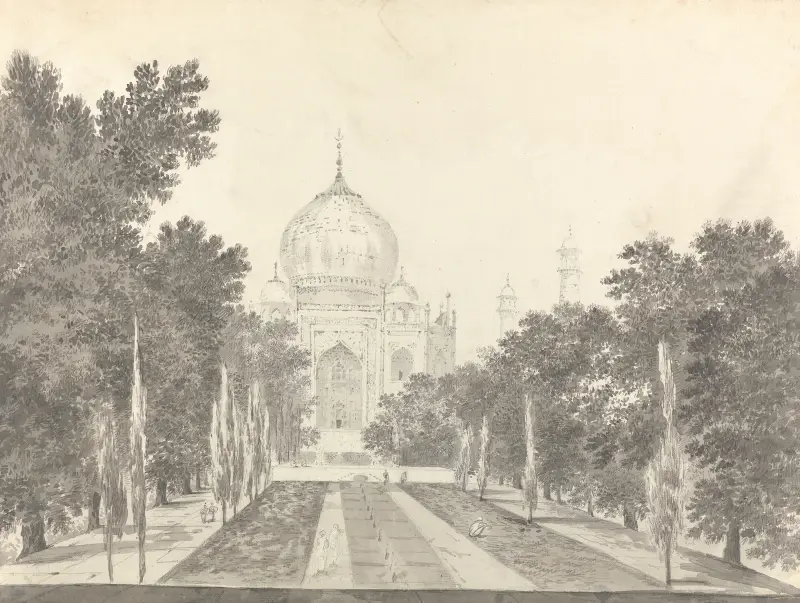 Originalzeichnungen für Choix de Vues de L'Inde und andere, Taf. 14 von William Hodges