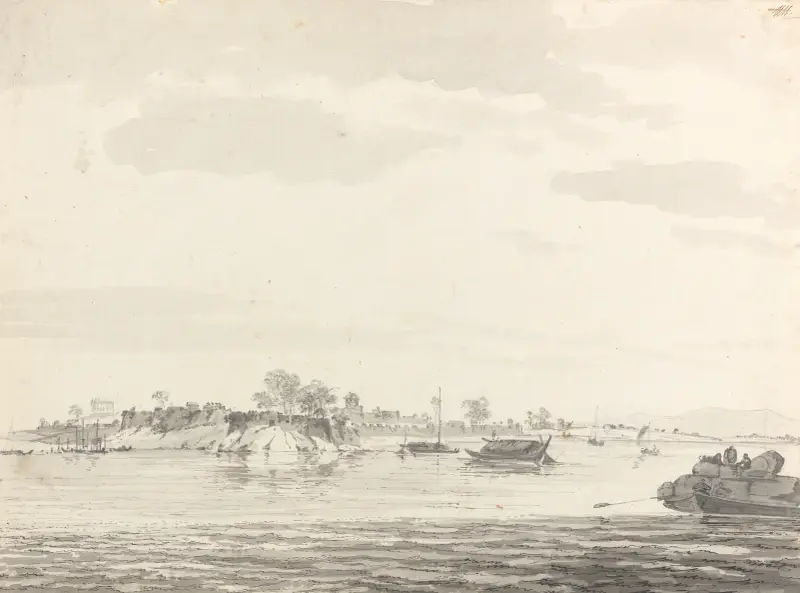 Original Drawings for Choix de Vues de L’Inde and Others Pl.18 av William Hodges
