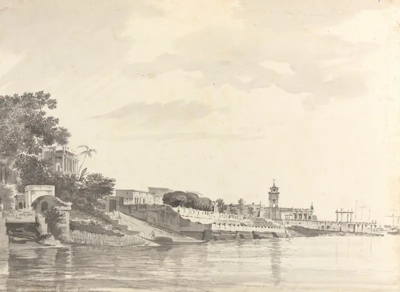 Originalzeichnungen für Choix de Vues de L’Inde and Others Pl. 25 von William Hodges