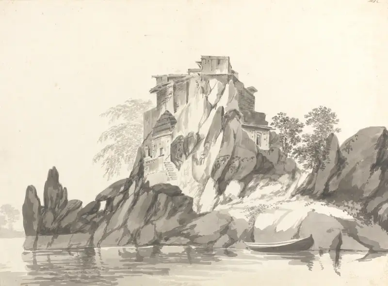 Original Drawings for Choix de Vues de L’Inde and Others Pl.27 av William Hodges