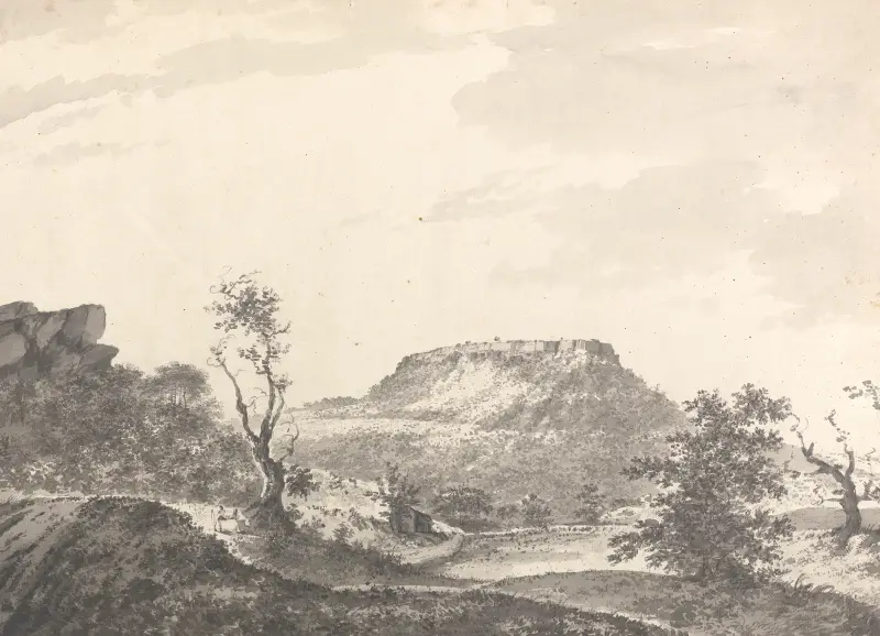 Original Drawings for Choix de Vues de L’Inde and Others Pl.28 av William Hodges