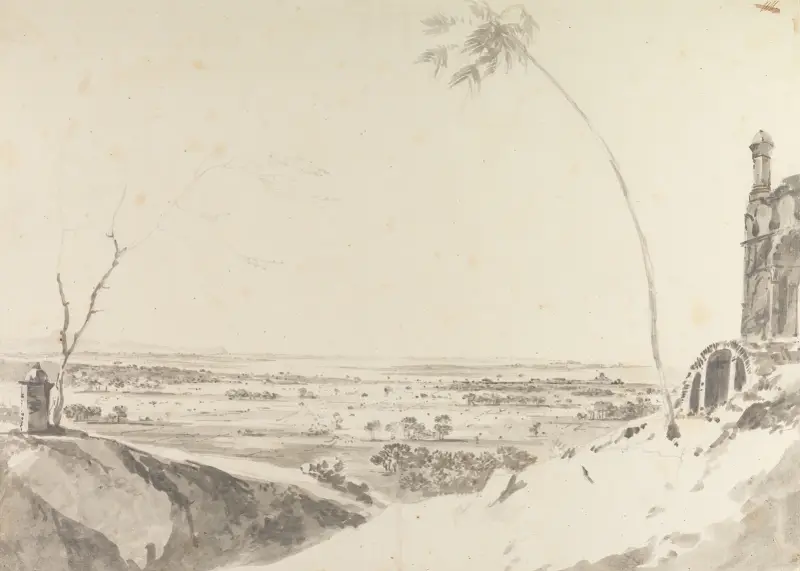 Original Drawings for Choix de Vues de L’Inde and Others Pl.41 av William Hodges
