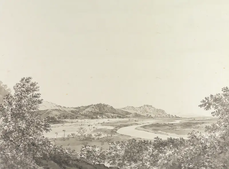 Originalzeichnungen zu Choix de Vues de L'Inde u. a. Taf. 44 von William Hodges