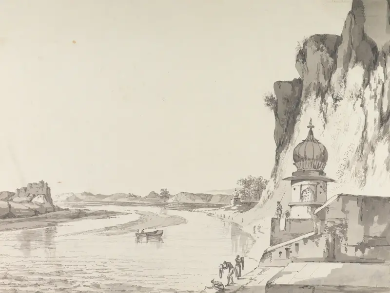 Originalzeichnungen für Choix de Vues de L’Inde and Others Taf. 47 von William Hodges