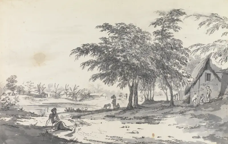 Oryginalne rysunki do Choix de Vues de L'Inde i inne, pl. 51, William Hodges