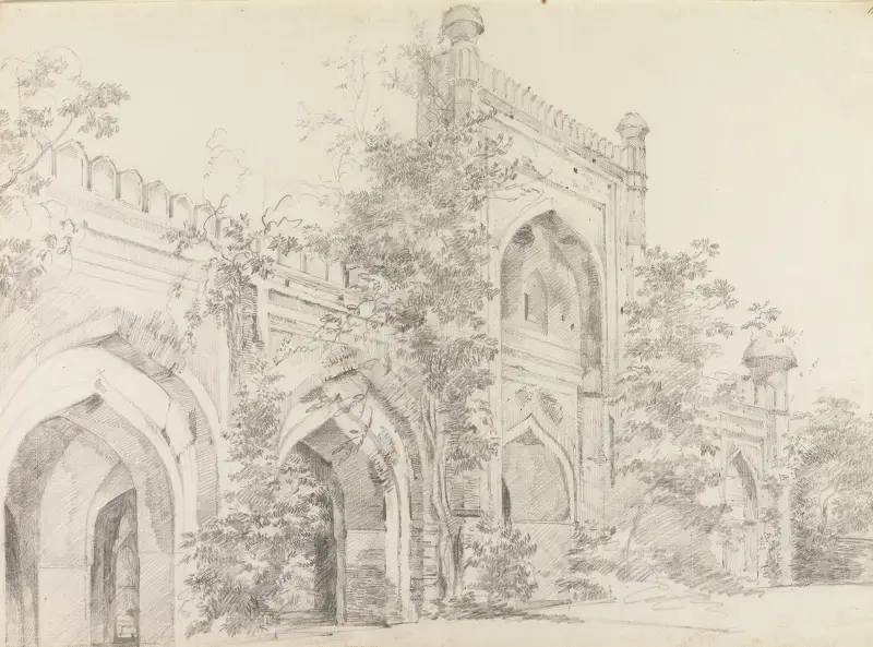 Original Drawings for Choix de Vues de L’Inde and Others Pl.53 av William Hodges