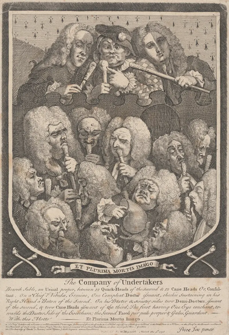 En läkarkonsultation av William Hogarth
