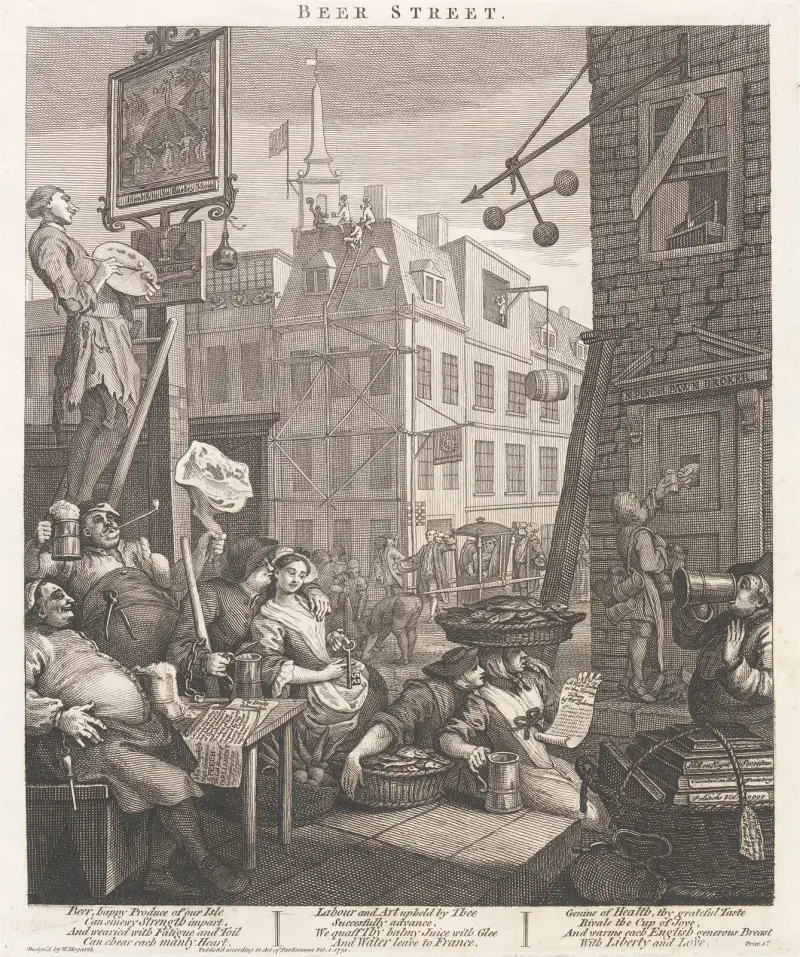 Pivní ulice, William Hogarth