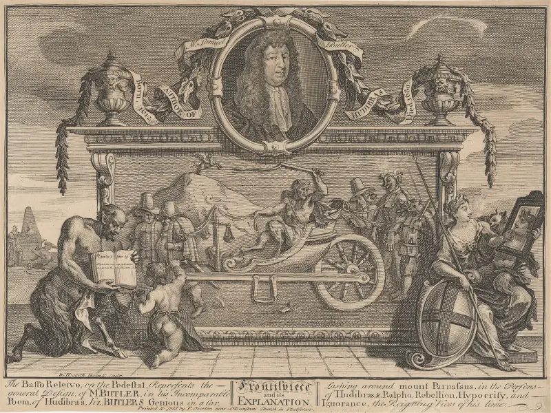 Frontispiece and its Explanation (no.1) av William Hogarth