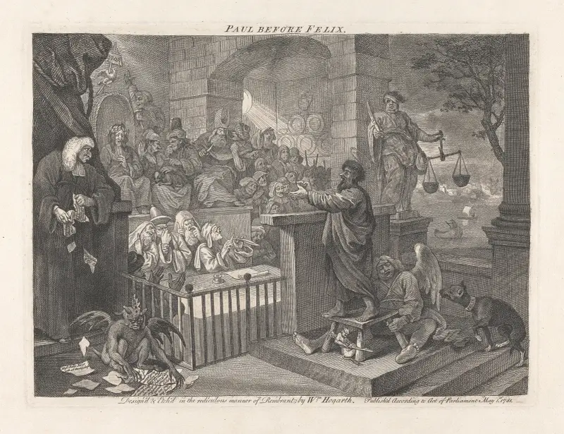 Paul before Felix von William Hogarth