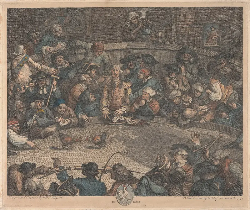 Königlicher Sport, Stehplatz-Ticket von William Hogarth