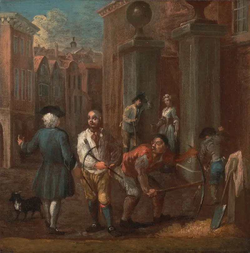 Sign for a paviour av William Hogarth