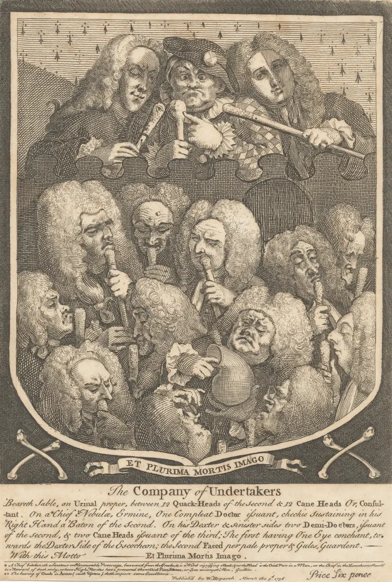 The Company of Undertakers av William Hogarth