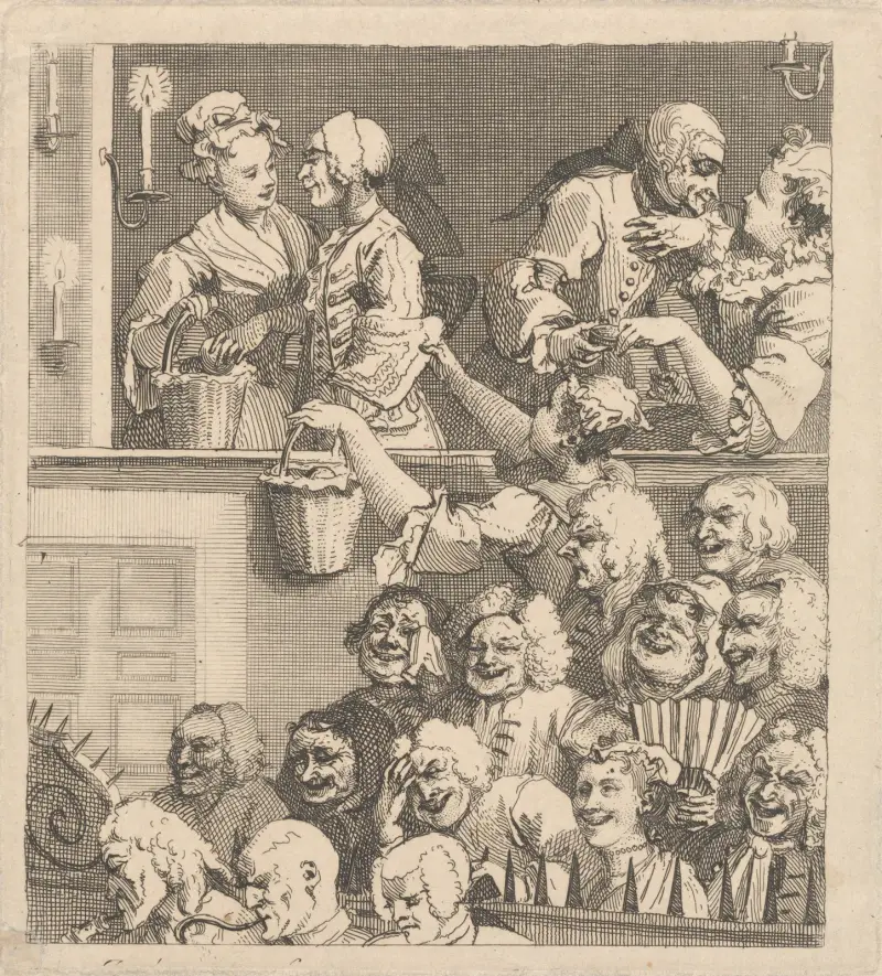 Smějící se publikum, William Hogarth